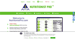 Desktop Screenshot of nutritionistpro.com